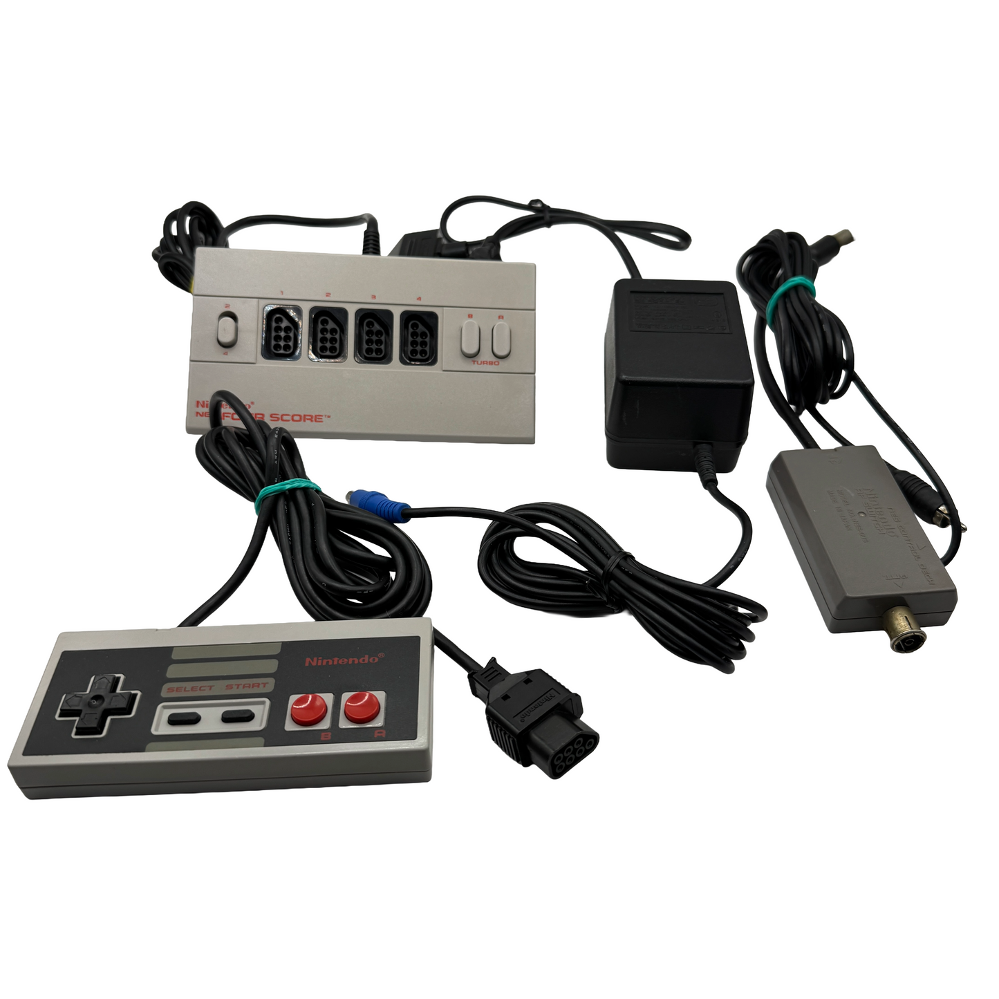 Nintendo Konsole | NES inkl. Zubehör, Controller, Fourscore-Adapter & Spiel