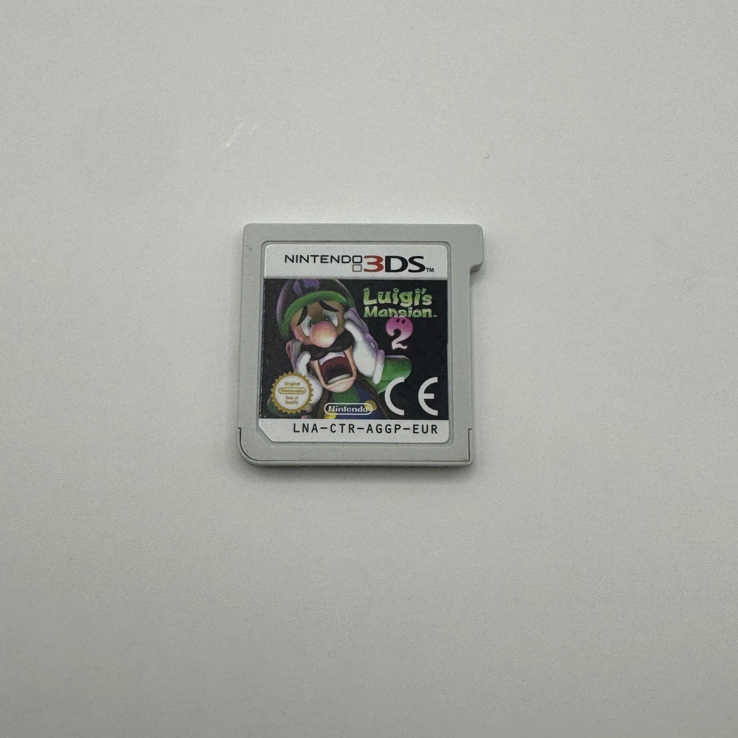 Modul des Nintendo 3DS-Spiels Luigi’s Mansion 2 ohne Originalhülle, ein Action-Adventure, in dem Luigi mit seinem Staubsauger Geister jagt und gruselige Herrenhäuser erkundet.