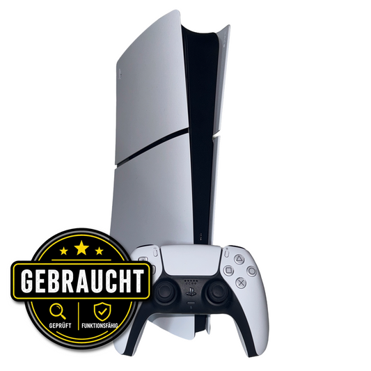 PS5 Slim Digital Weiß / Schwarz (Standard) inkl. Original-Zubehör - Zustand: A