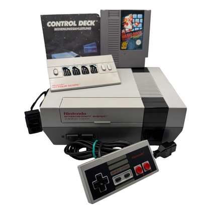 Nintendo Konsole | NES inkl. Zubehör, Controller, Fourscore-Adapter & Spiel