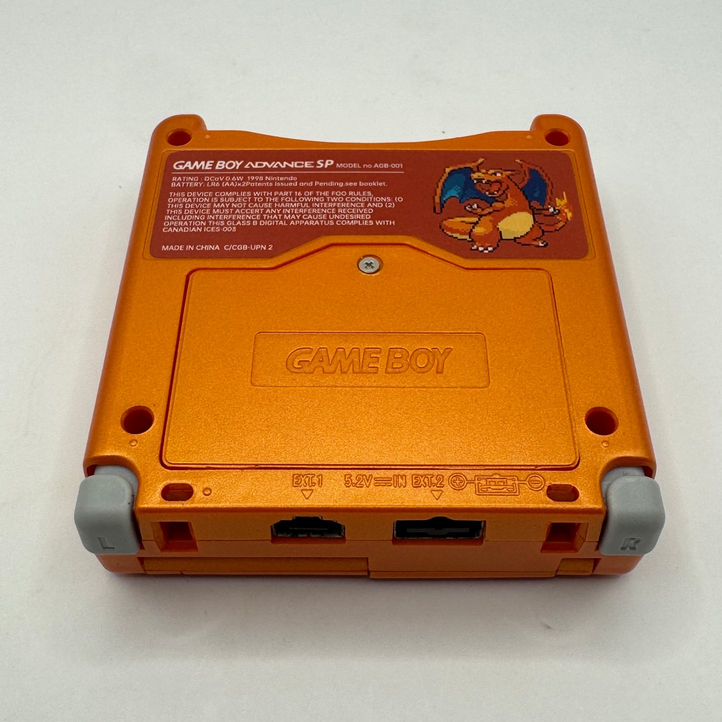 Nintendo Konsole | Game Boy Advance SP mit V5 IPS-Display (Glurak Edition) - Zustand: TOP