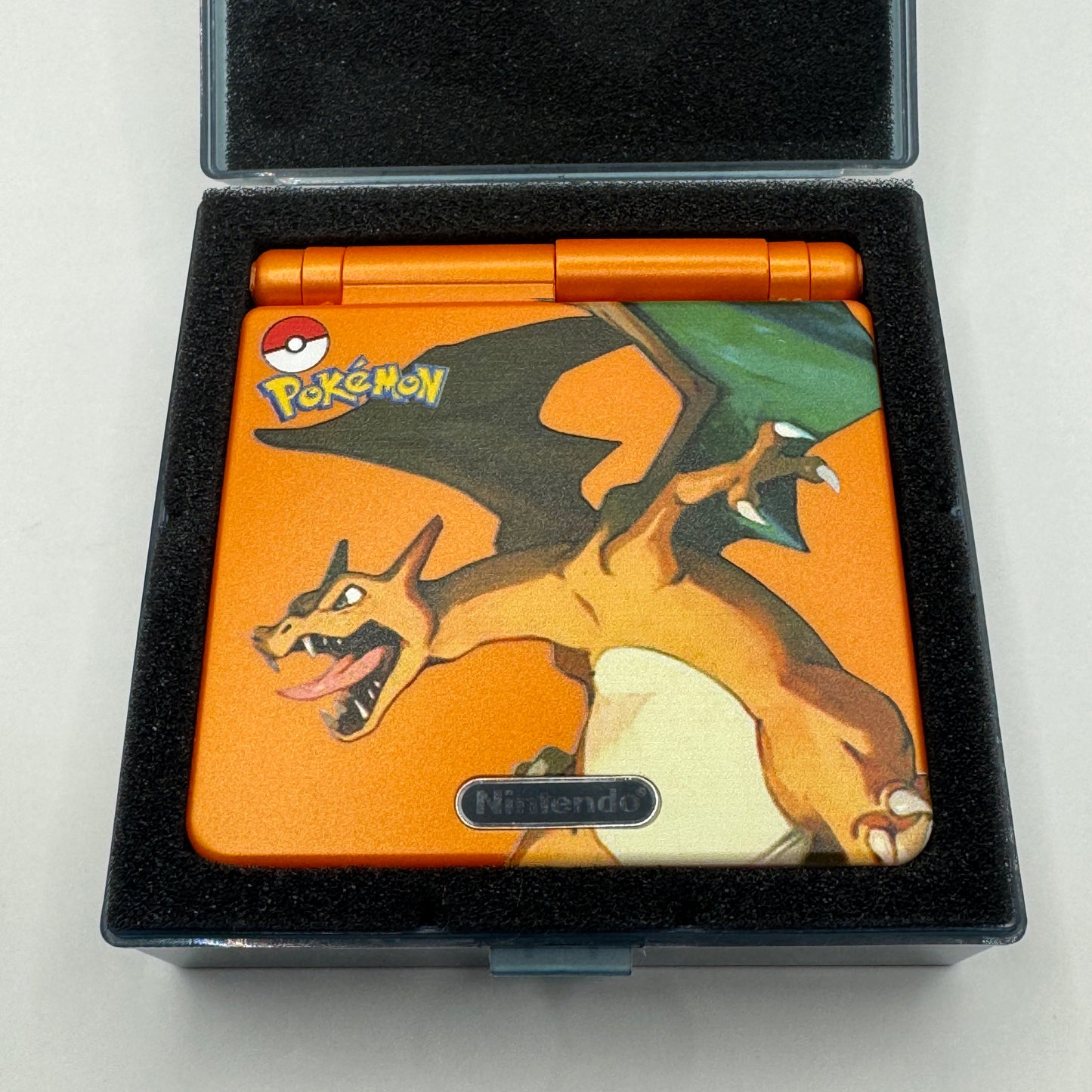 Nintendo Konsole | Game Boy Advance SP mit V5 IPS-Display (Glurak Edition) - Zustand: TOP