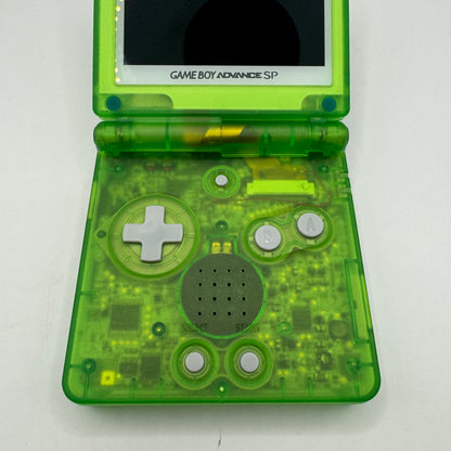 Nintendo Konsole | Game Boy Advance SP mit V5 IPS-Display (Bisaflor Edition) - Zustand: TOP