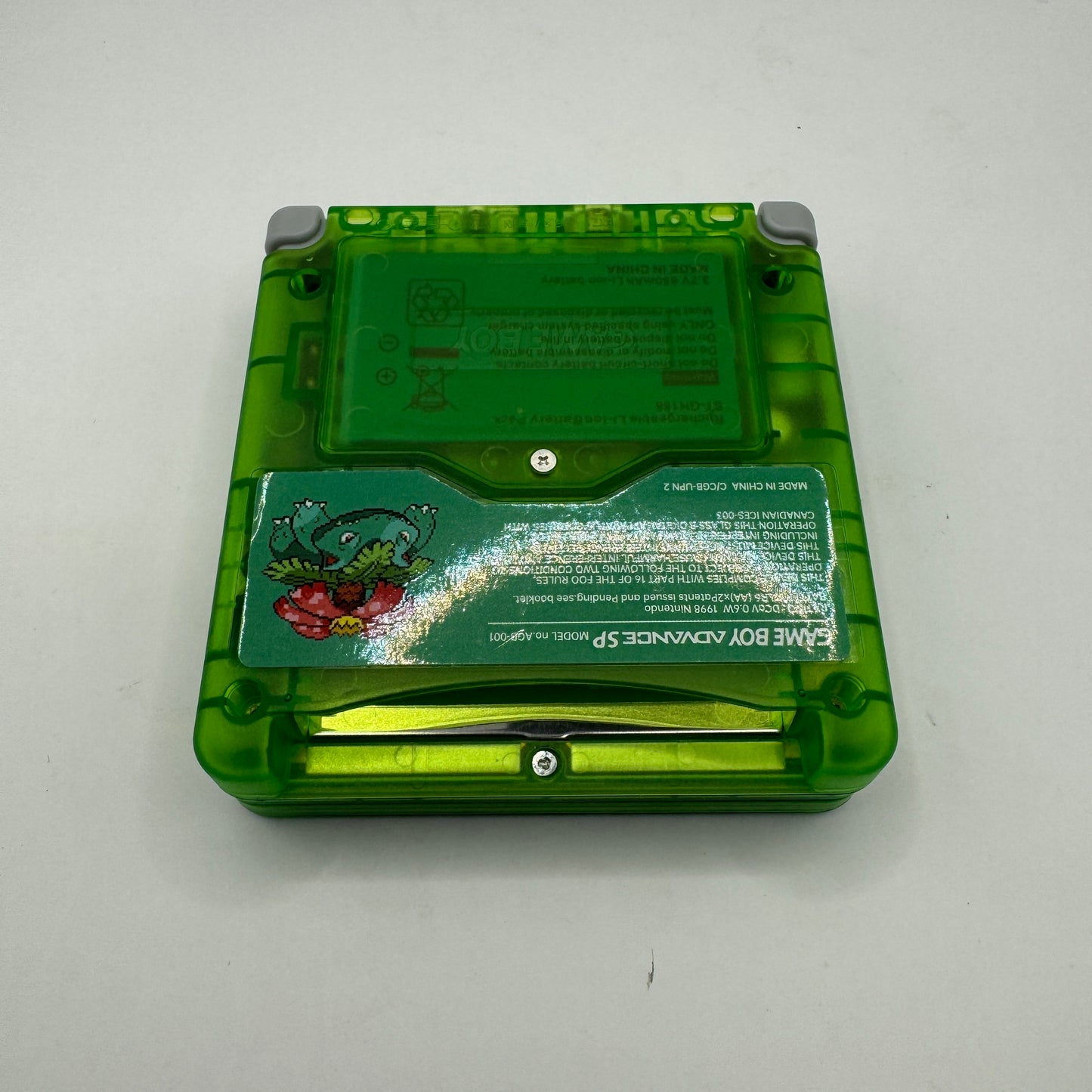 Nintendo Konsole | Game Boy Advance SP mit V5 IPS-Display (Bisaflor Edition) - Zustand: TOP