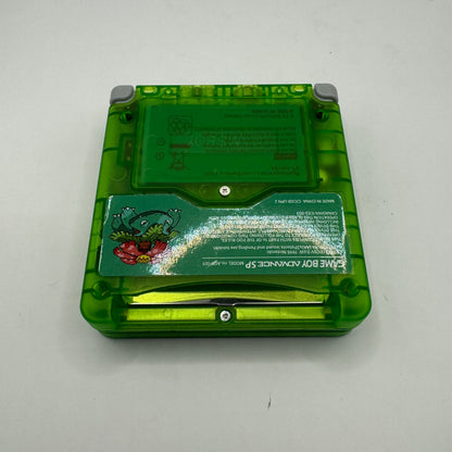 Nintendo Konsole | Game Boy Advance SP mit V5 IPS-Display (Bisaflor Edition) - Zustand: TOP