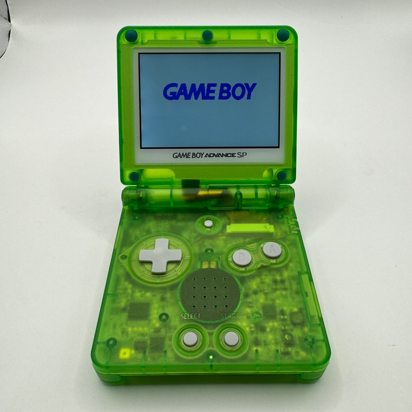 Nintendo Konsole | Game Boy Advance SP mit V5 IPS-Display (Bisaflor Edition) - Zustand: TOP