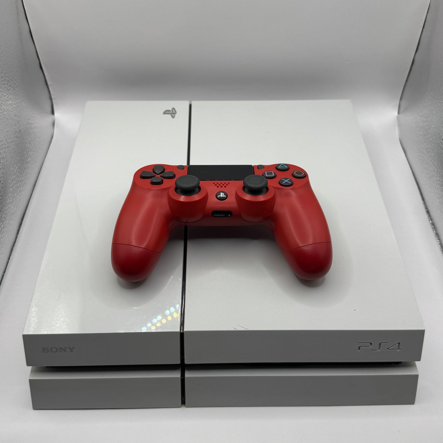 Sony Konsole | PS4 Fat – 500 GB Weiß (Glacier White) inkl. Original-Zubehör *neues Laufwerk*