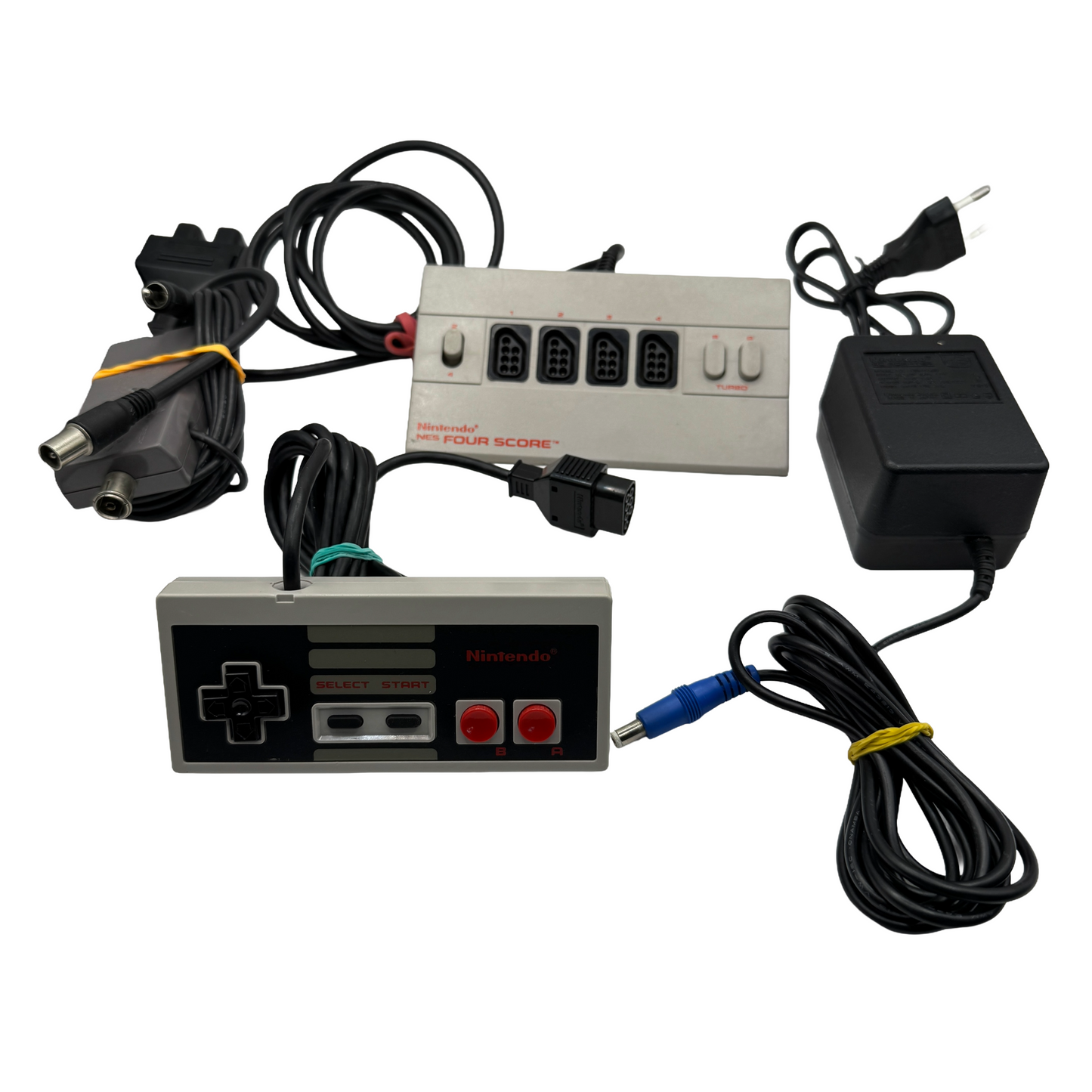 Nintendo Konsole | NES inkl. Zubehör, Controller, Fourscore-Adapter & Spiel