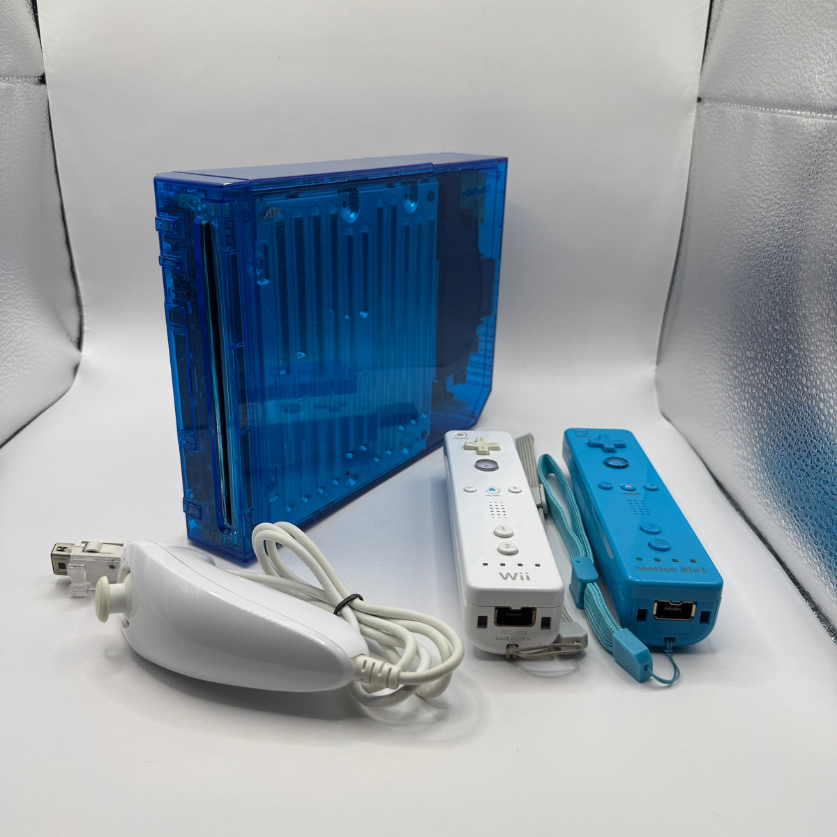 Nintendo Konsole | Clear Blue Wii inkl. Zubehör