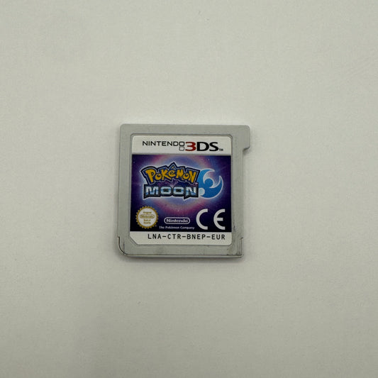 Modul des Nintendo 3DS-Spiels Pokémon Mond ohne Originalhülle, ein Rollenspiel, in dem Spieler Pokémon fangen, trainieren und die Alola-Region erkunden.