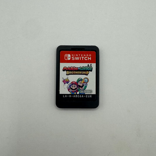 Spielmodul des Nintendo Switch-Spiels Mario & Luigi: Brothership ohne Originalhülle, ein Rollenspiel-Abenteuer mit Mario und Luigi, in dem Spieler gemeinsam Kämpfe bestreiten, Rätsel lösen und verschiedene Inseln erkunden.