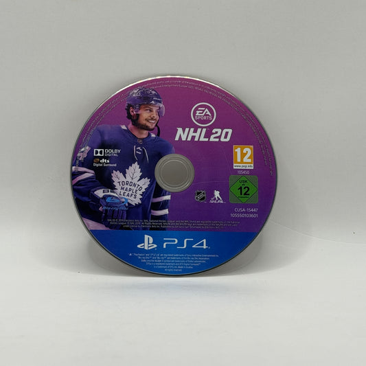 Spielmodul des PS4-Spiels NHL 20 ohne Originalhülle, ein Eishockey-Simulationsspiel mit realistischen Teams, Spielern und verschiedenen Spielmodi.