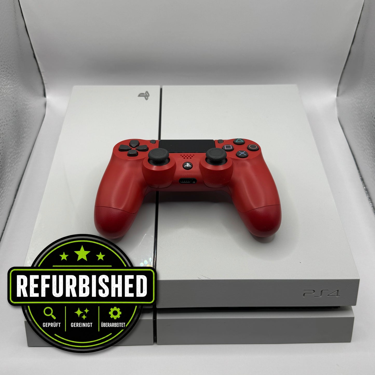 Sony Konsole | PS4 Fat – 500 GB Weiß (Glacier White) inkl. Original-Zubehör *neues Laufwerk*